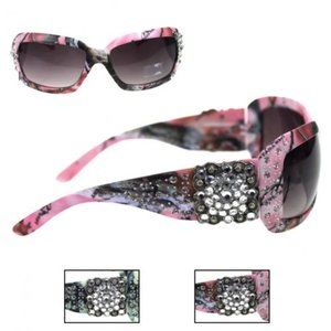 Montana West Camo Diamond Floral Concho Sunglasses